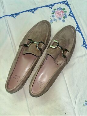 Suede Loafers in Taupe